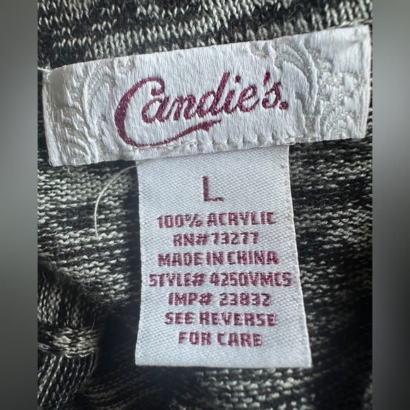 Candie's Black and Gray Cowl Neck Sweater - Picture 5 of 5